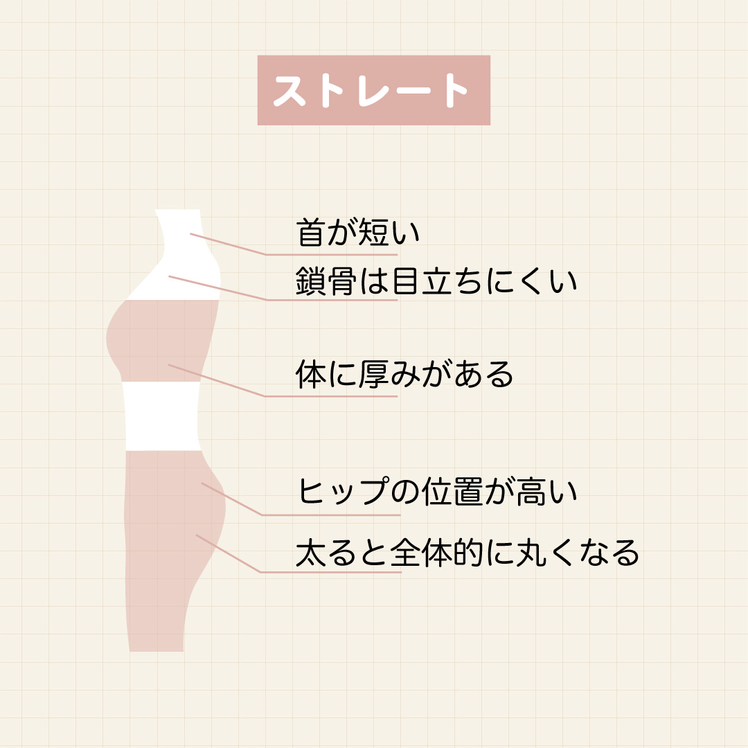 骨格ストレートにオススメのコーデ｜体型の特徴は？