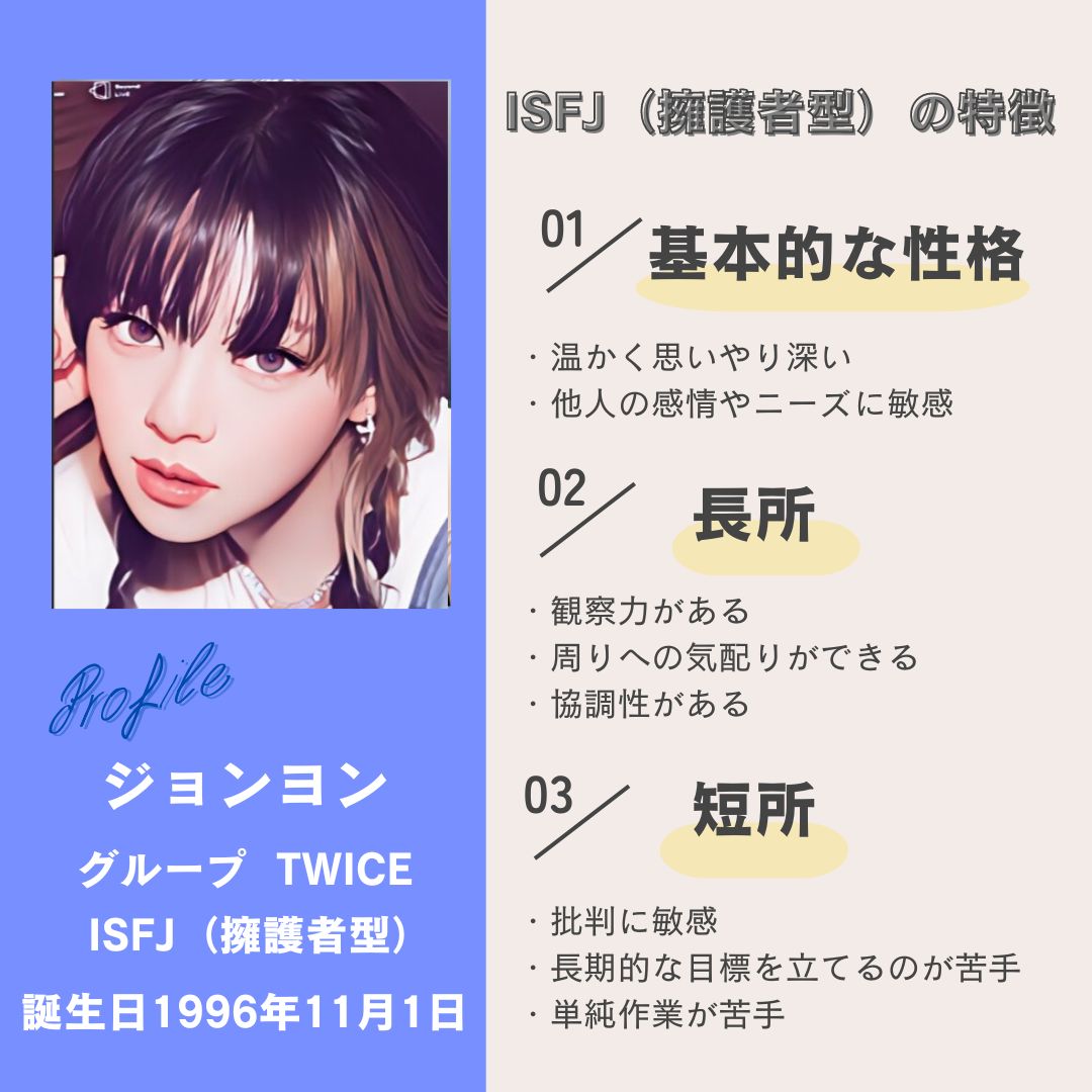ジョンヨン｜ISFJ（擁護者型）