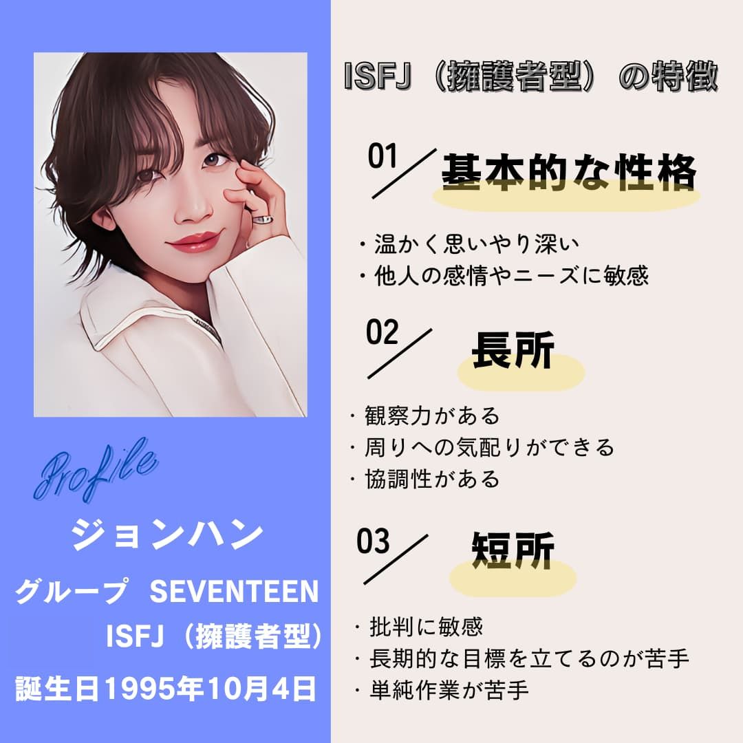 ジョンハン｜ISFJ（擁護者型）